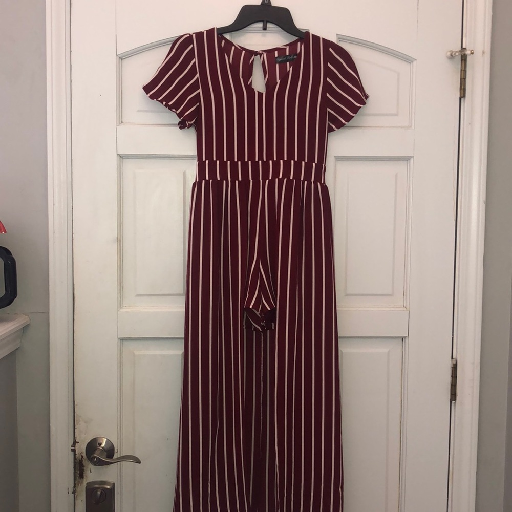 Crystal Doll Girls SZ14 walk through dress stripe